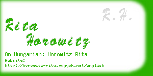 rita horowitz business card